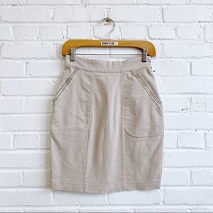 EVE GRAVEL pencil skirt beige
